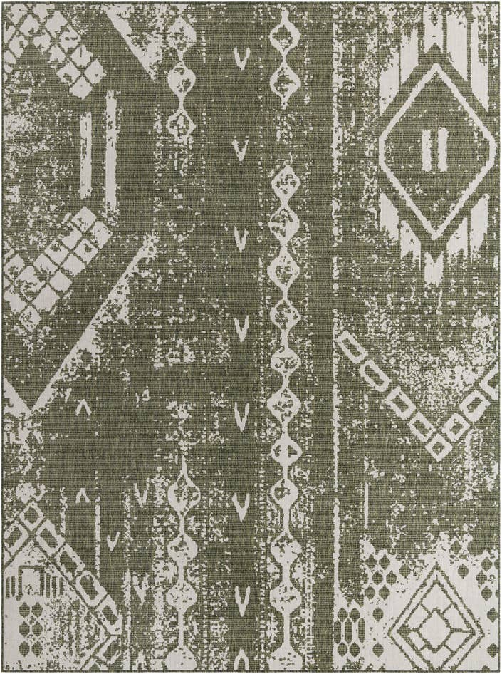 Detail image of 9' x 12' Easy-Clean Bohemian Indoor / Outdoor Rug