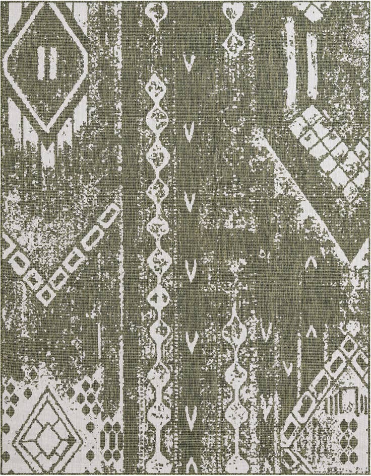 Detail image of 7' 10 x 10' Easy-Clean Bohemian Indoor / Outdoor Rug