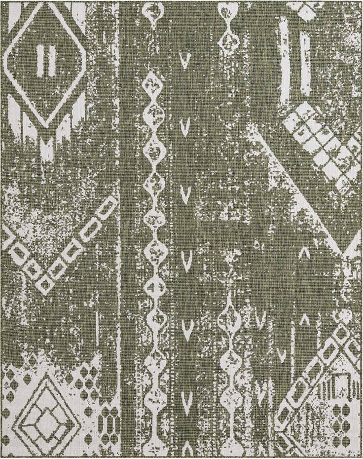 Detail image of 7' 10 x 10' Easy-Clean Bohemian Indoor / Outdoor Rug