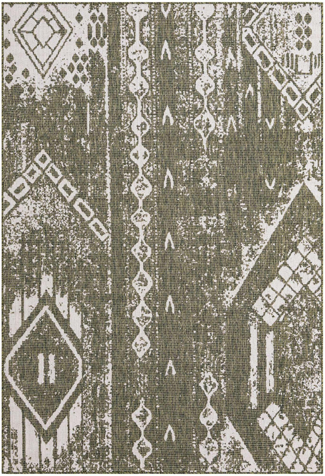 6' x 9' Easy-Clean Bohemian Indoor / Outdoor Rug