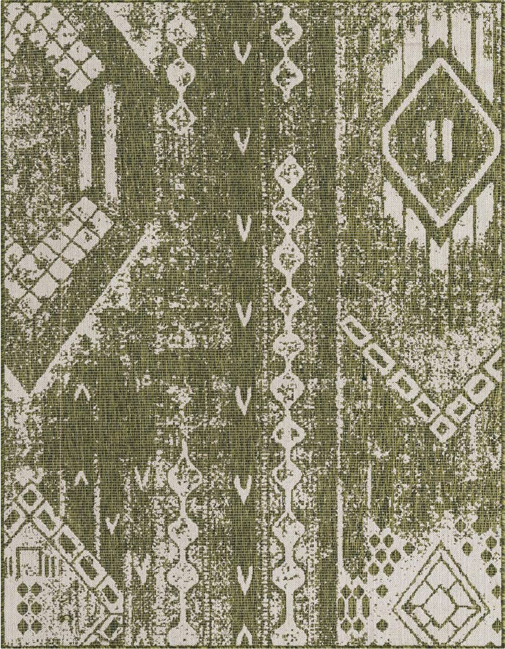 Detail image of 5' 3 x 8' Easy-Clean Bohemian Indoor / Outdoor Rug