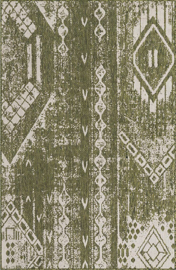 Detail image of 5' 3 x 8' Easy-Clean Bohemian Indoor / Outdoor Rug