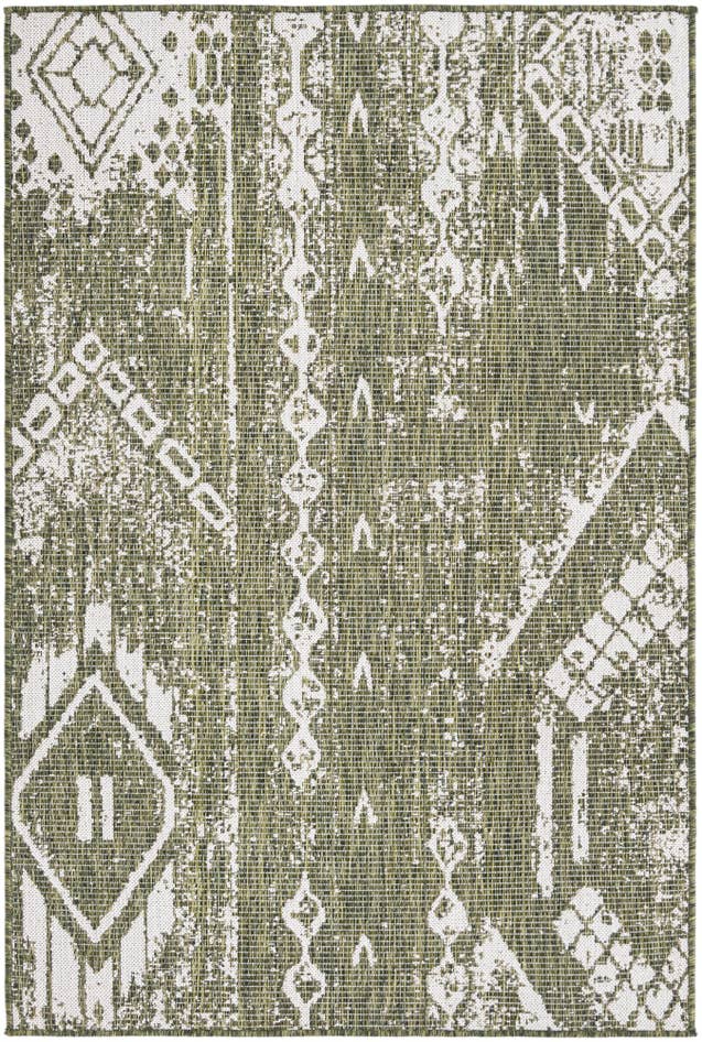 Detail image of 4' x 6' Easy-Clean Bohemian Indoor / Outdoor Rug