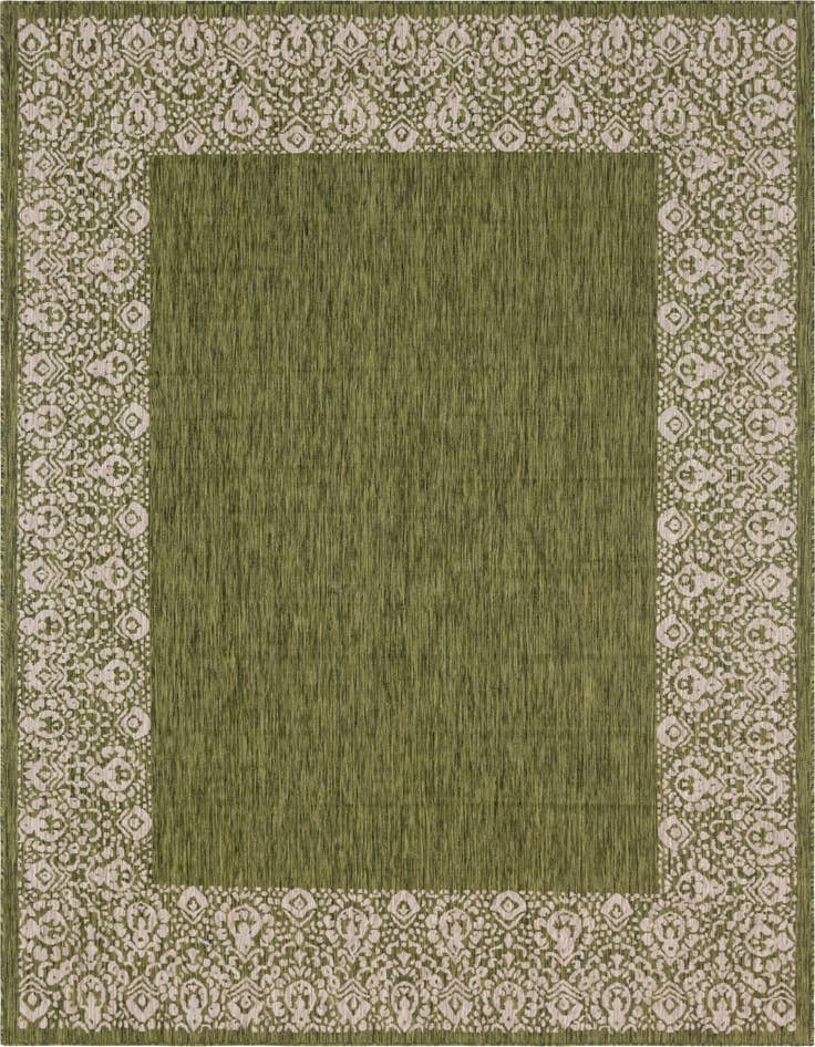 Detail image of 9' x 12' Easy-Clean Border Indoor / Outdoor Rug