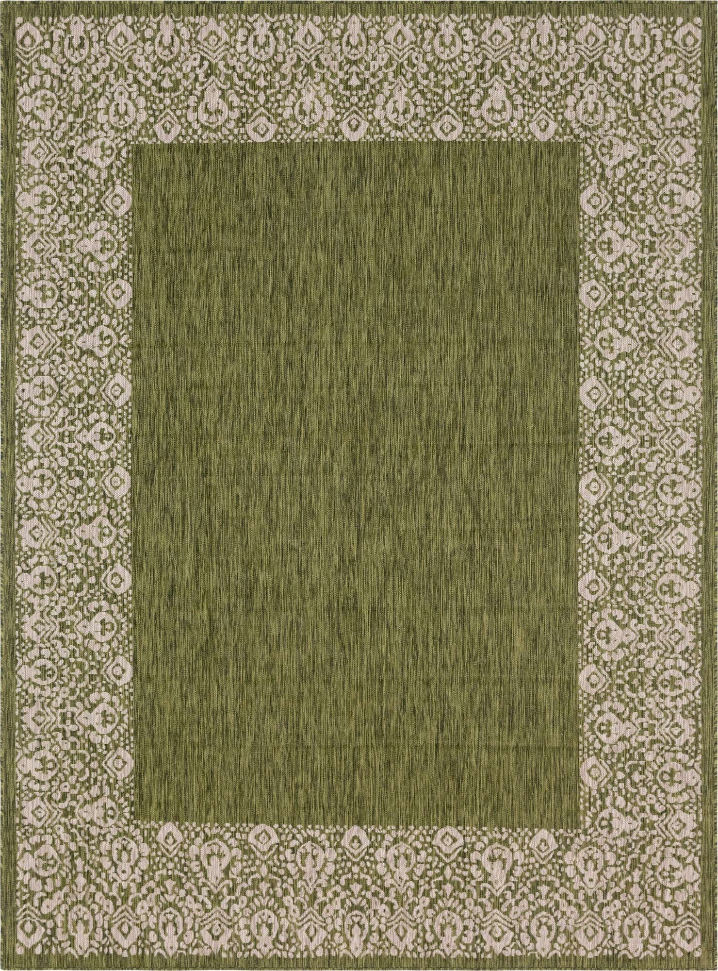 9' x 12' Easy-Clean Border Indoor / Outdoor Rug