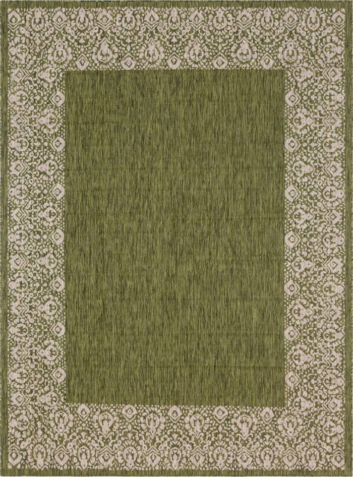 Detail image of 9' x 12' Easy-Clean Border Indoor / Outdoor Rug
