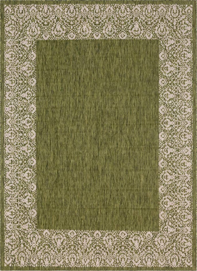Detail image of 7' 10 x 11' Easy-Clean Border Indoor / Outdoor Rug
