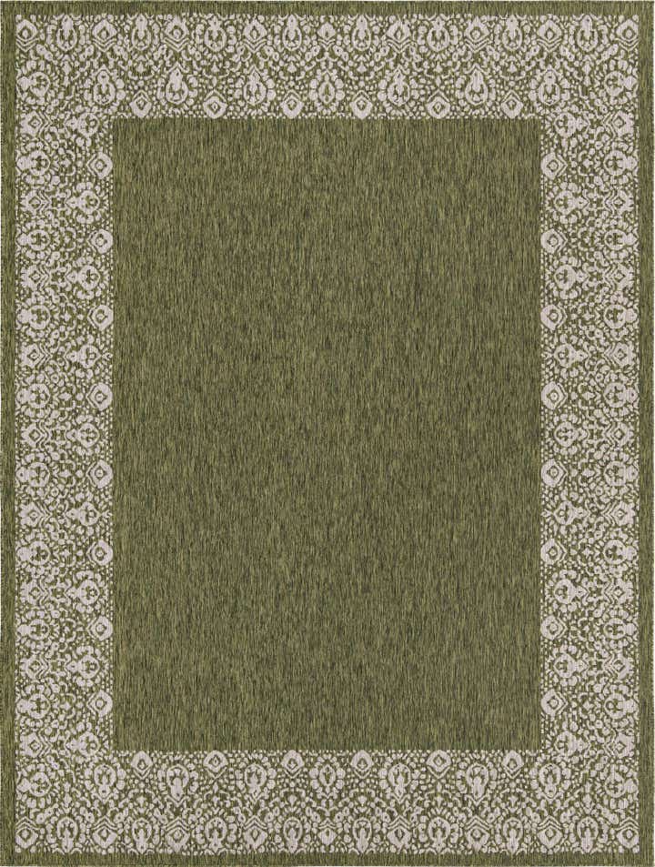 10' x 13' Easy-Clean Border Indoor / Outdoor Rug