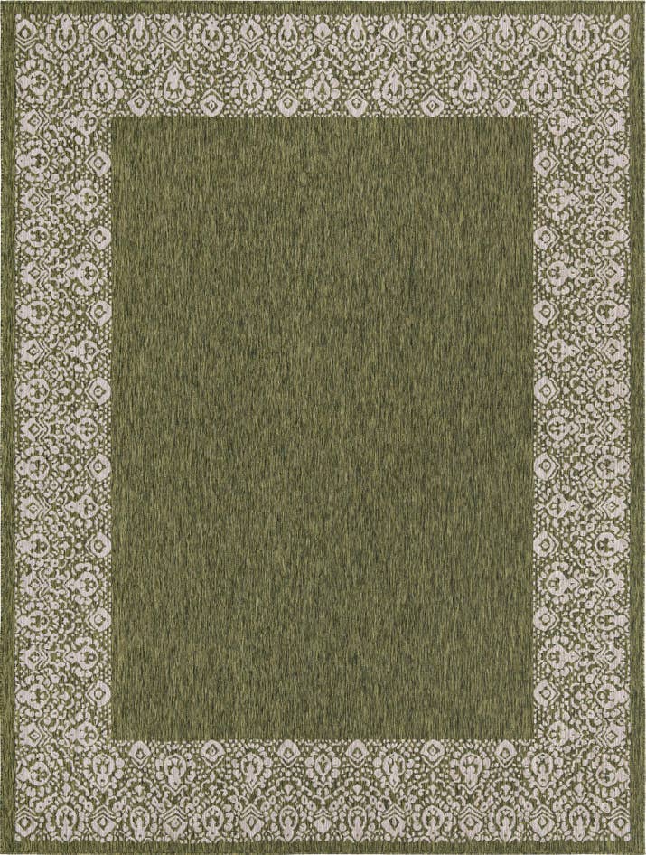 Detail image of 10' x 13' Easy-Clean Border Indoor / Outdoor Rug