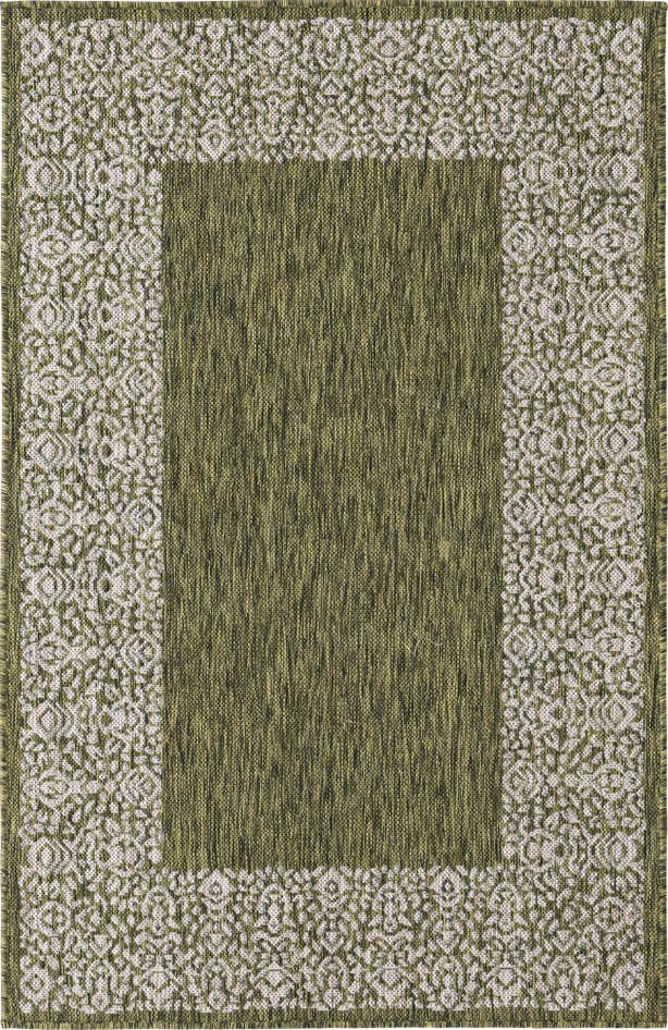 Detail image of 3' x 5' 3 Easy-Clean Border Indoor / Outdoor Rug