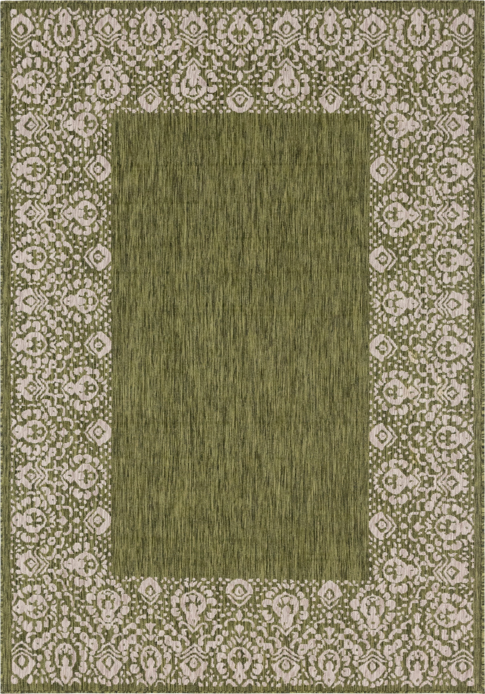 7' x 10'  Washable Border Indoor / Outdoor Rug