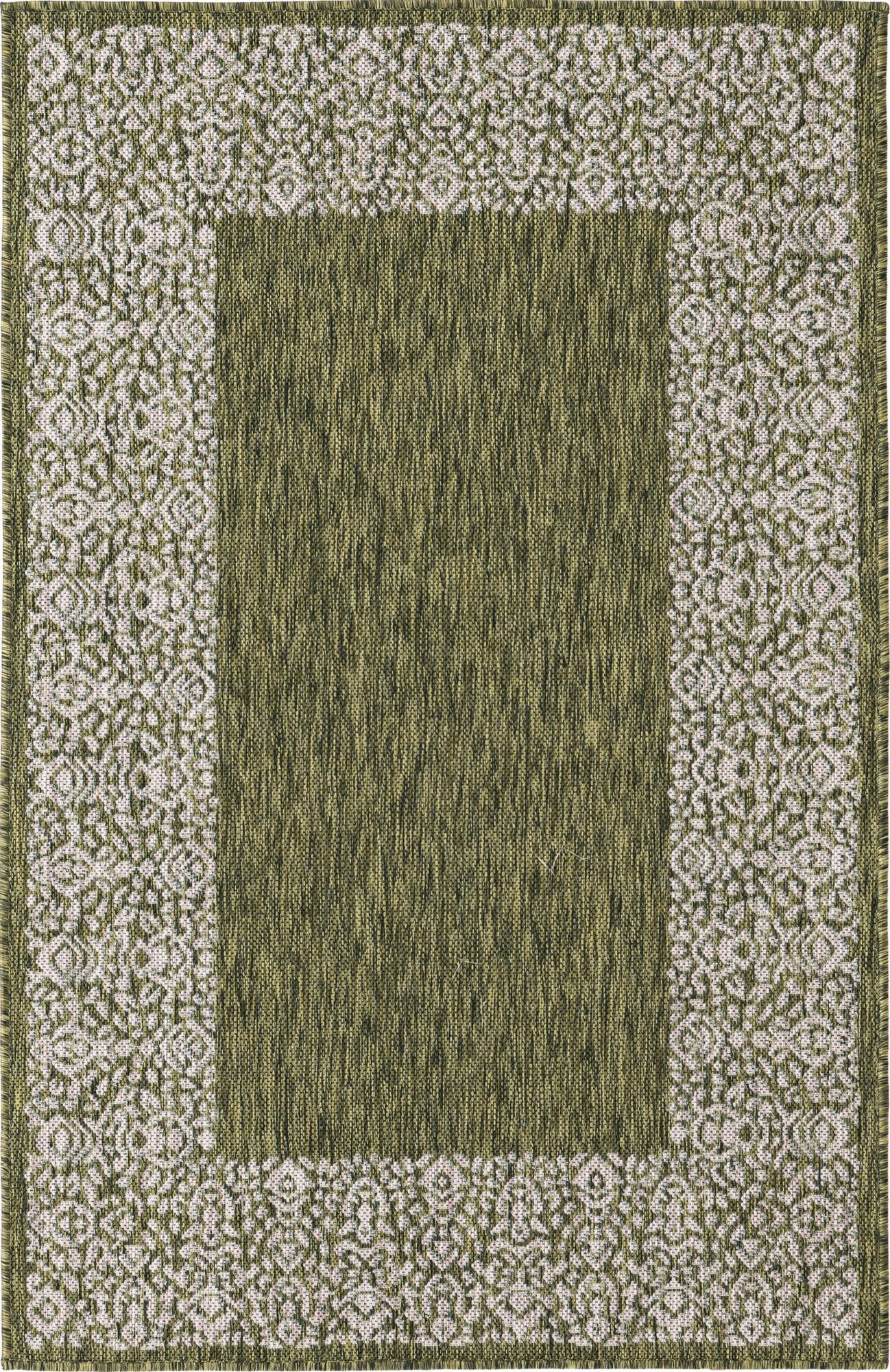 3' x 5' 3  Washable Border Indoor / Outdoor Rug