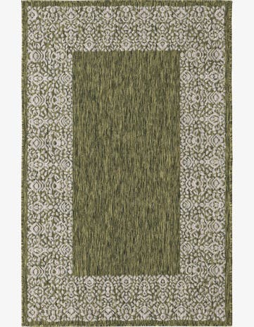 3' x 5' 3 Easy-Clean Border Indoor / Outdoor Rug