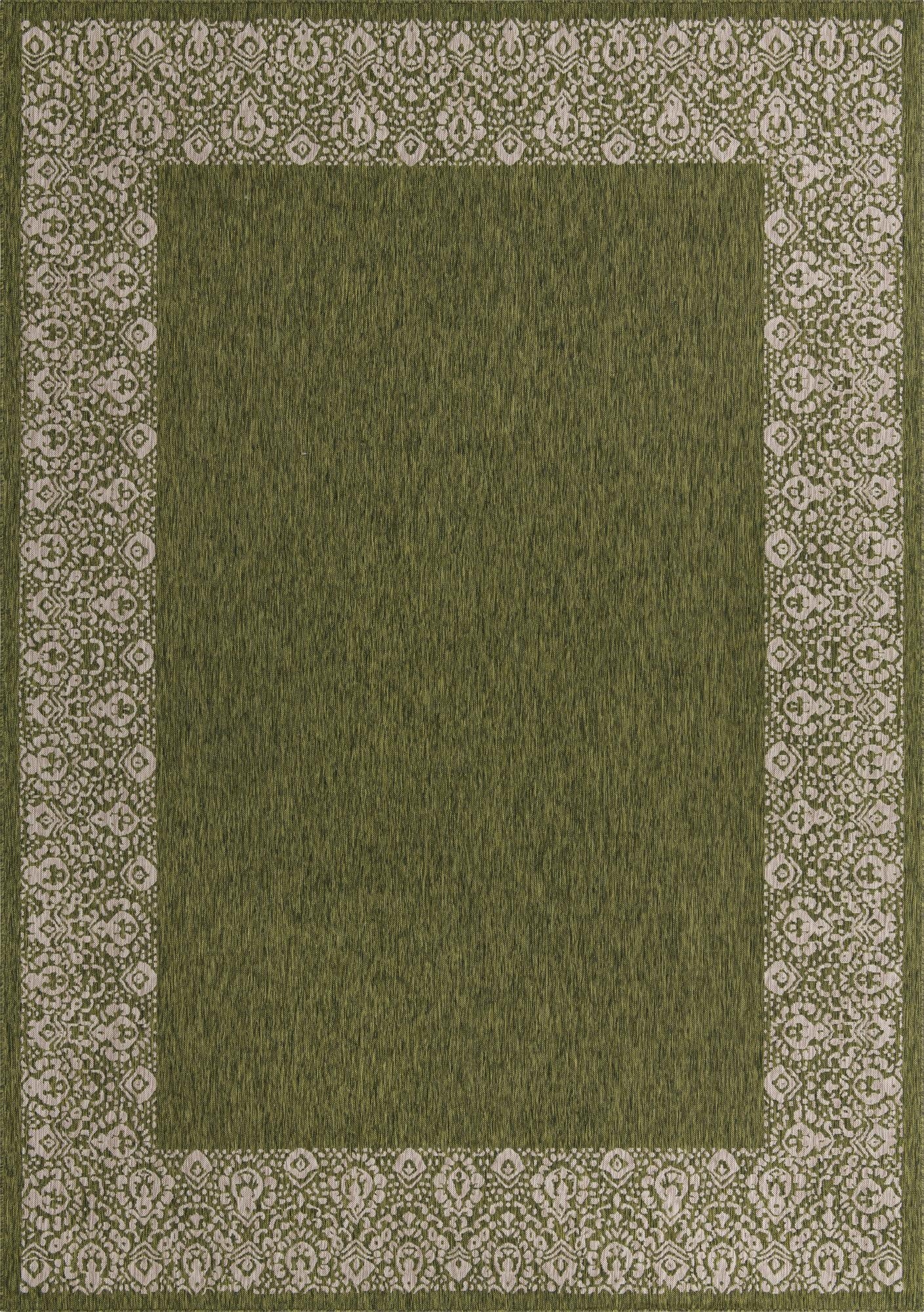 10' x 14'  Washable Border Indoor / Outdoor Rug