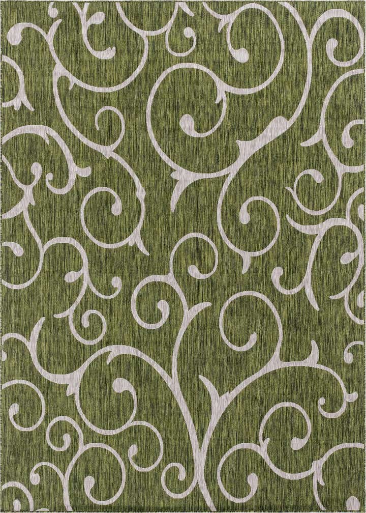 9' x 12' Easy-Clean Botanical Indoor / Outdoor Rug