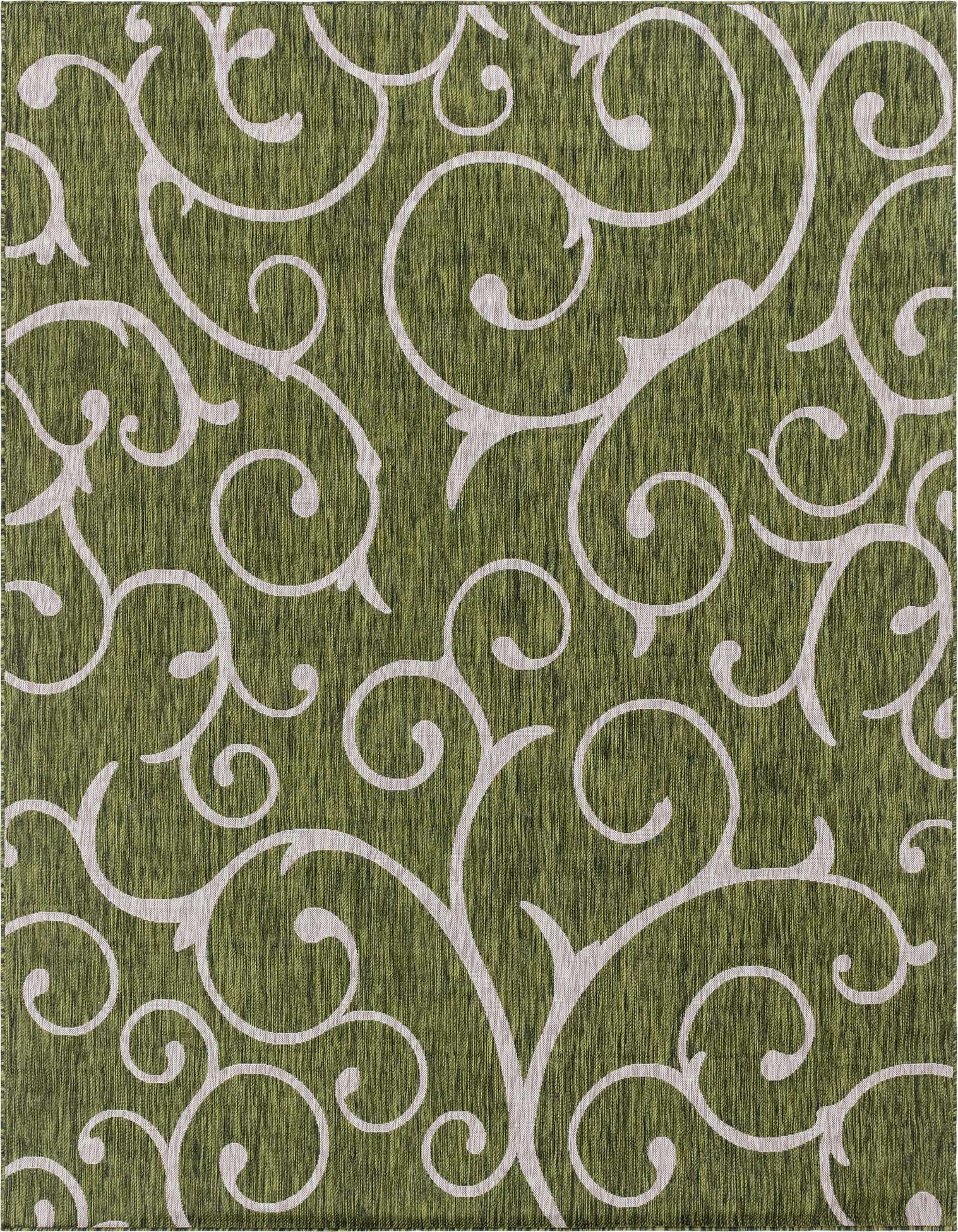 9' x 12' Easy-Clean Botanical Indoor / Outdoor Rug