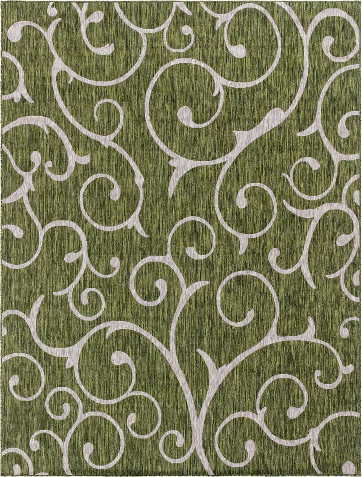 Detail image of 9' x 12' Easy-Clean Botanical Indoor / Outdoor Rug