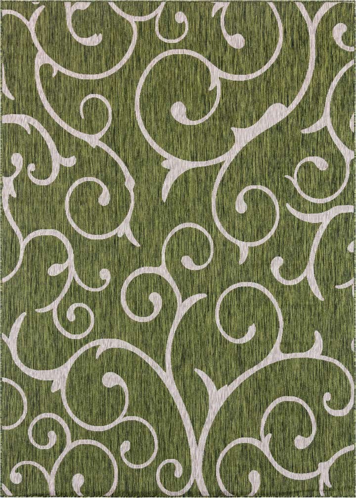 7' 10 x 11' Easy-Clean Botanical Indoor / Outdoor Rug