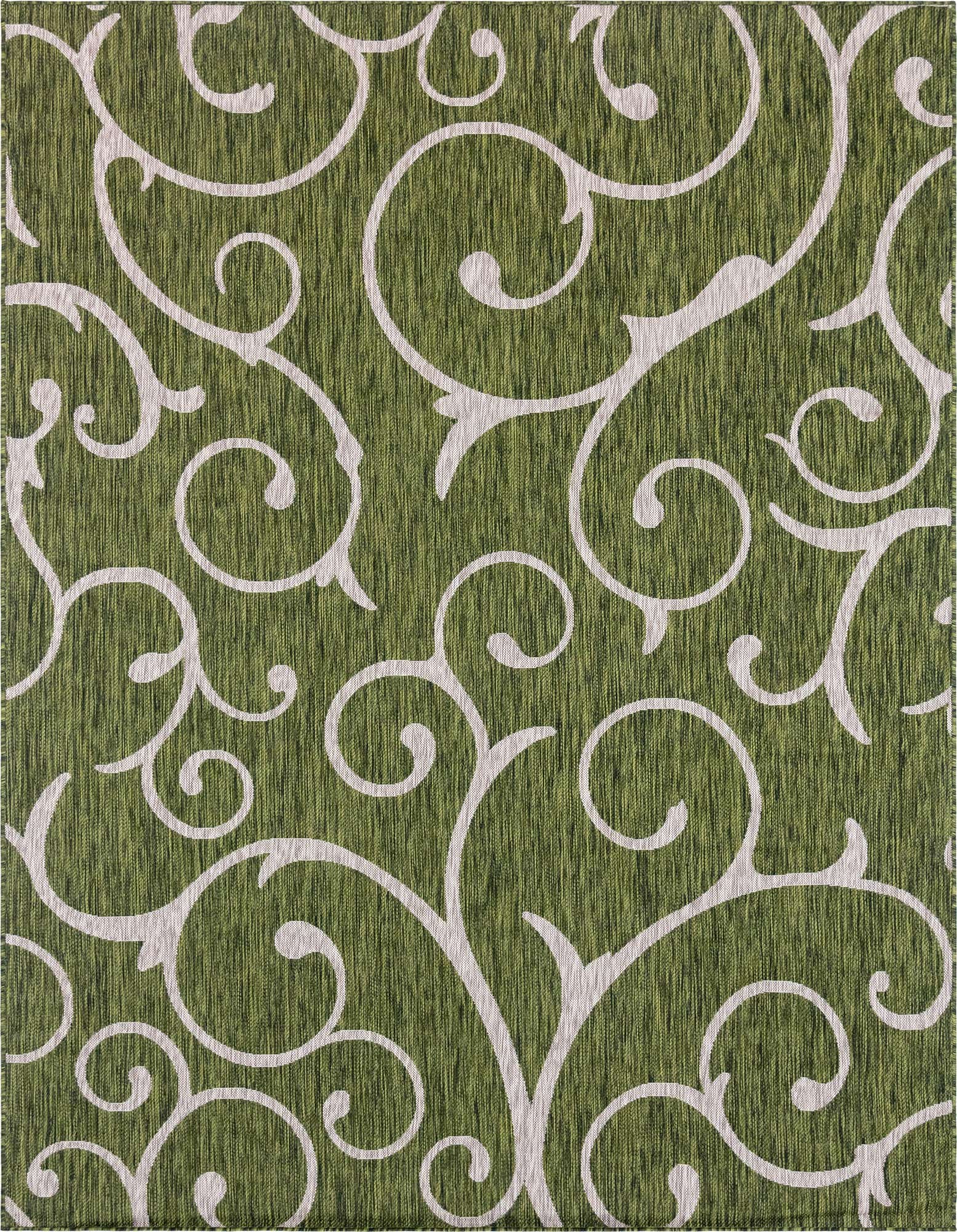7' 10 x 11' Easy-Clean Botanical Indoor / Outdoor Rug