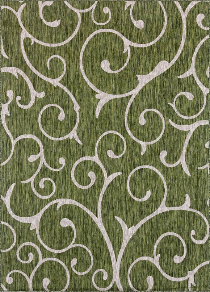 Detail image of 7' 10 x 11' Easy-Clean Botanical Indoor / Outdoor Rug