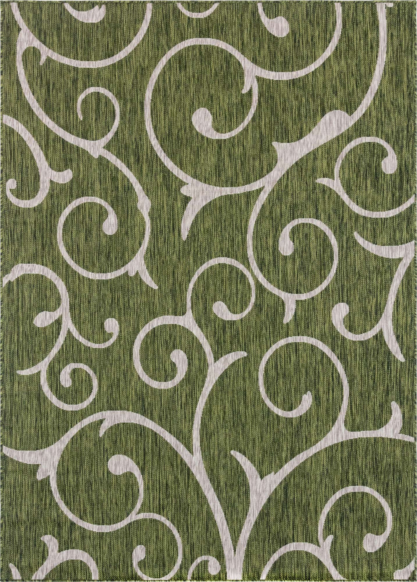 7' x 10' Easy-Clean Botanical Indoor / Outdoor Rug