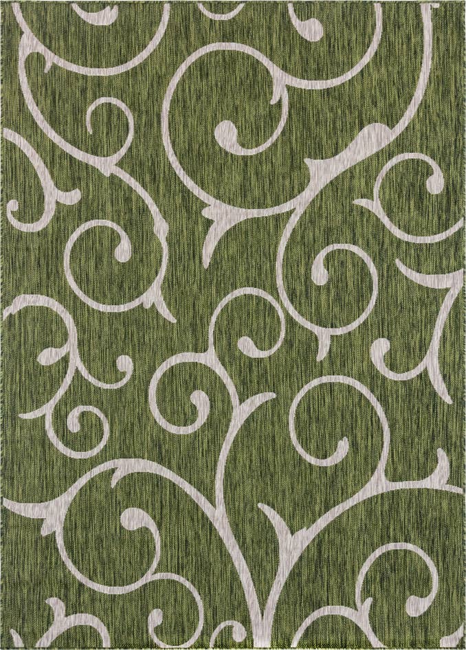 Detail image of 7' x 10' Easy-Clean Botanical Indoor / Outdoor Rug