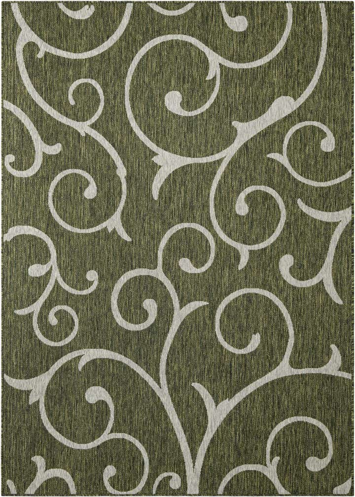 6' x 9' Easy-Clean Botanical Indoor / Outdoor Rug
