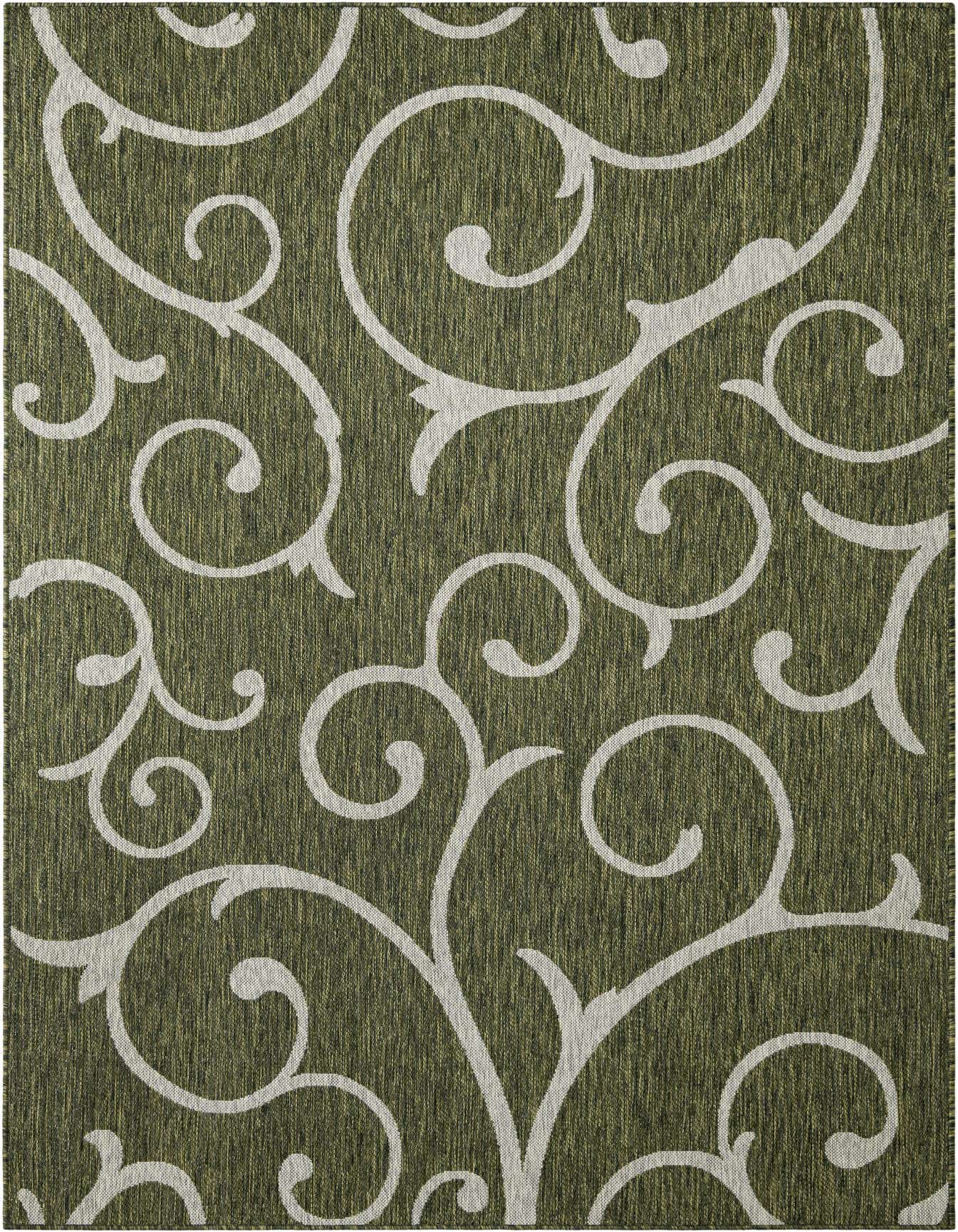 6' x 9' Easy-Clean Botanical Indoor / Outdoor Rug