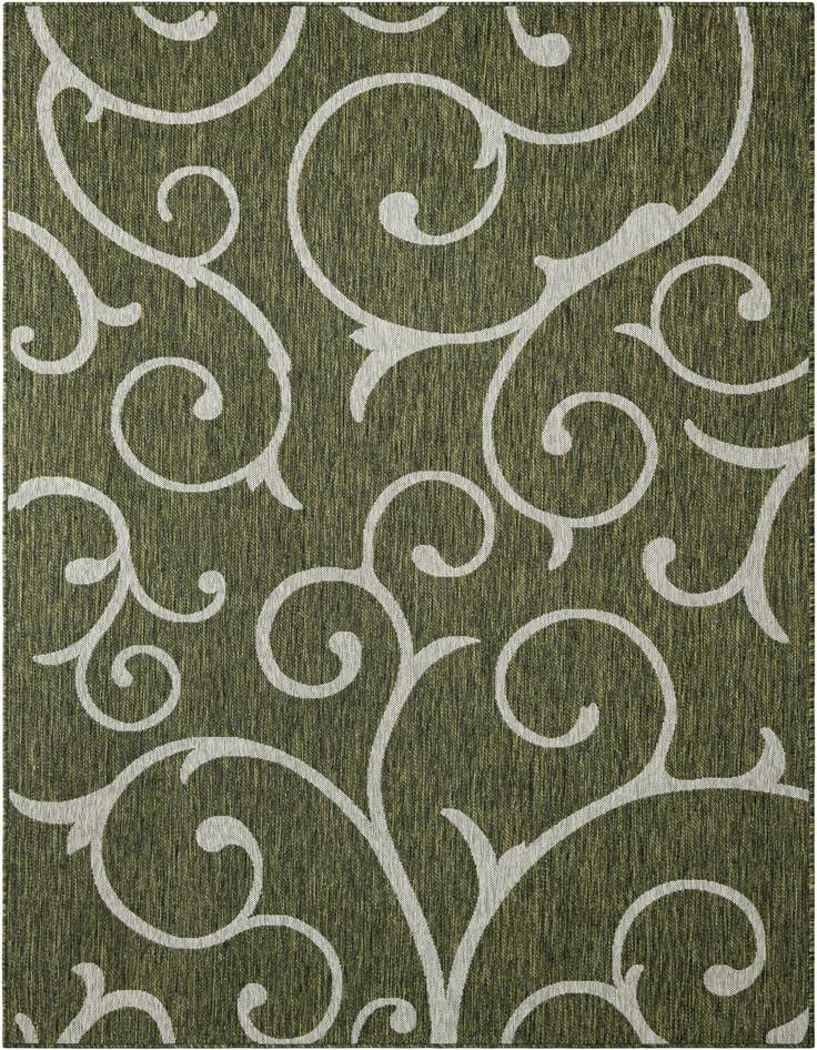Detail image of 6' x 9' Easy-Clean Botanical Indoor / Outdoor Rug
