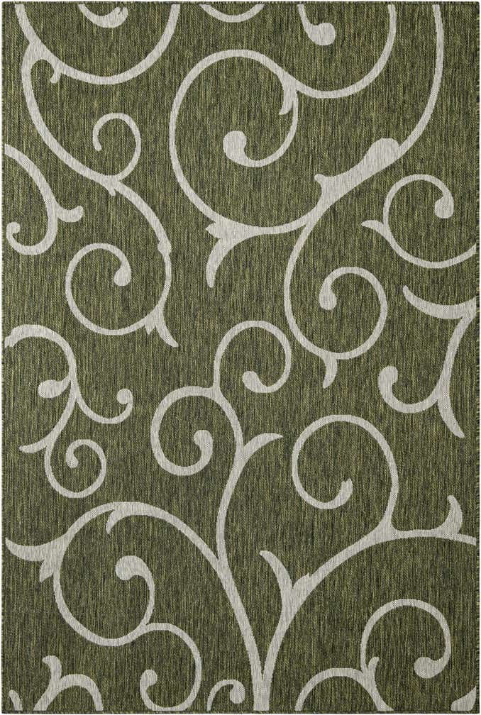 6' x 9' Easy-Clean Botanical Indoor / Outdoor Rug