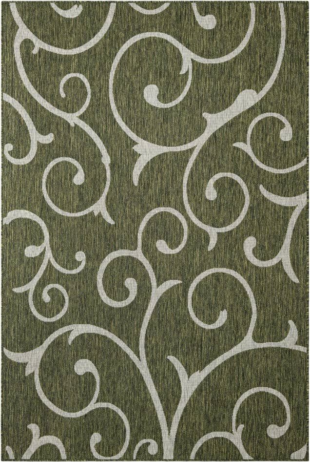 Detail image of 6' x 9' Easy-Clean Botanical Indoor / Outdoor Rug