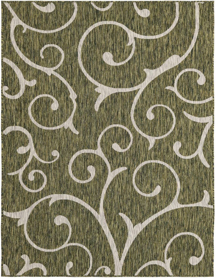 Detail image of 5' 3 x 8' Easy-Clean Botanical Indoor / Outdoor Rug