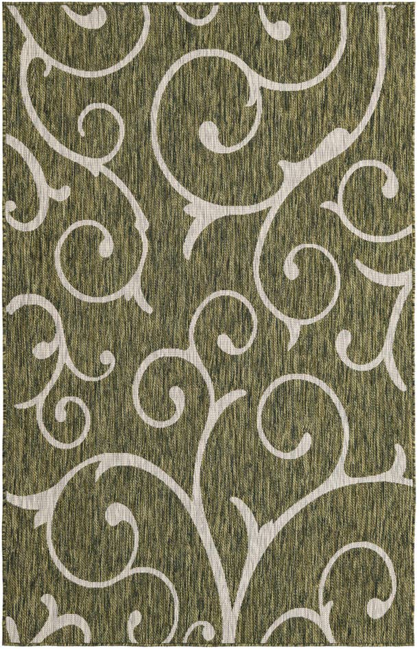 Detail image of 5' 3 x 8' Easy-Clean Botanical Indoor / Outdoor Rug