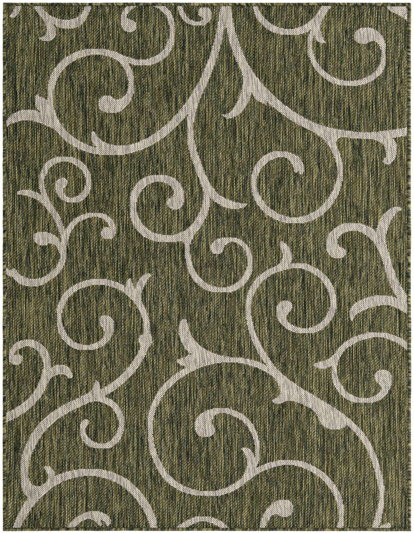 4' x 6' Easy-Clean Botanical Indoor / Outdoor Rug