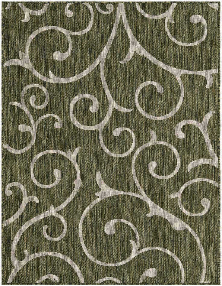 Detail image of 4' x 6' Easy-Clean Botanical Indoor / Outdoor Rug