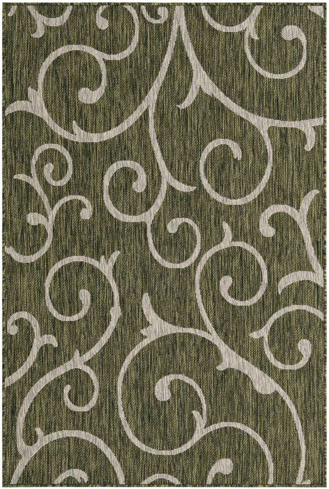 4' x 6' Easy-Clean Botanical Indoor / Outdoor Rug