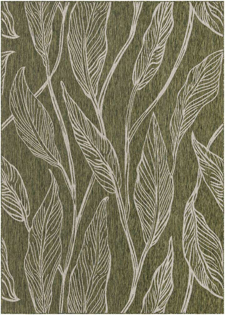 9' x 12' Easy-Clean Botanical Indoor / Outdoor Rug