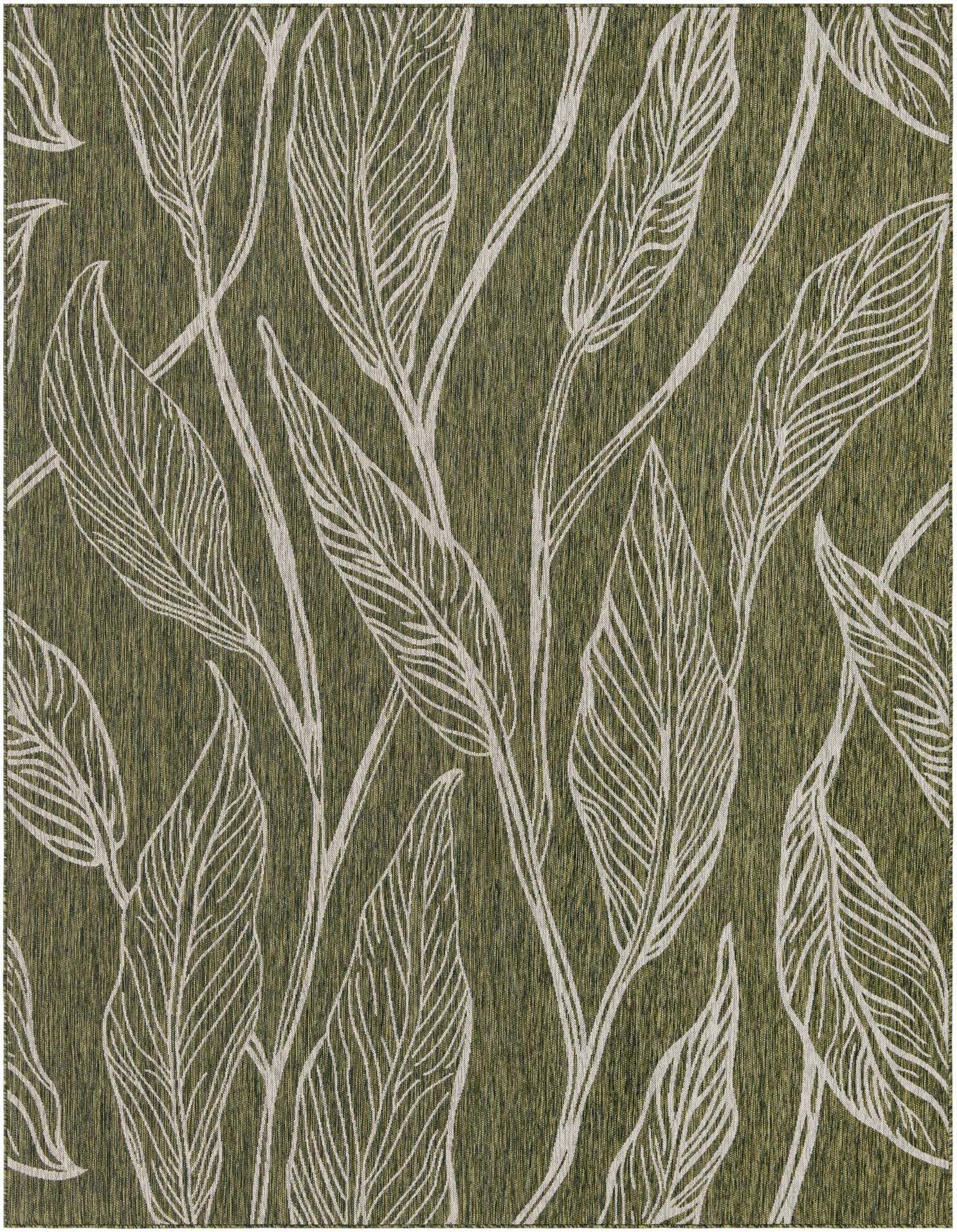 9' x 12' Easy-Clean Botanical Indoor / Outdoor Rug