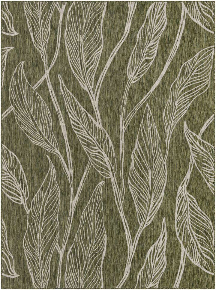 9' x 12' Easy-Clean Botanical Indoor / Outdoor Rug