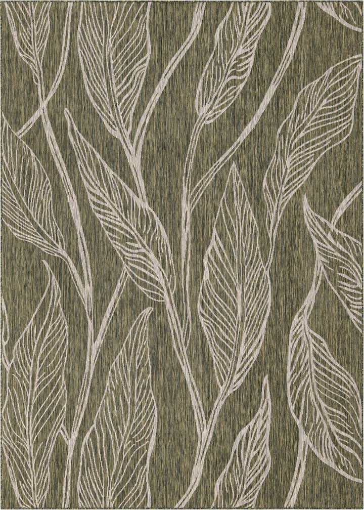 7' 10 x 11' Easy-Clean Botanical Indoor / Outdoor Rug