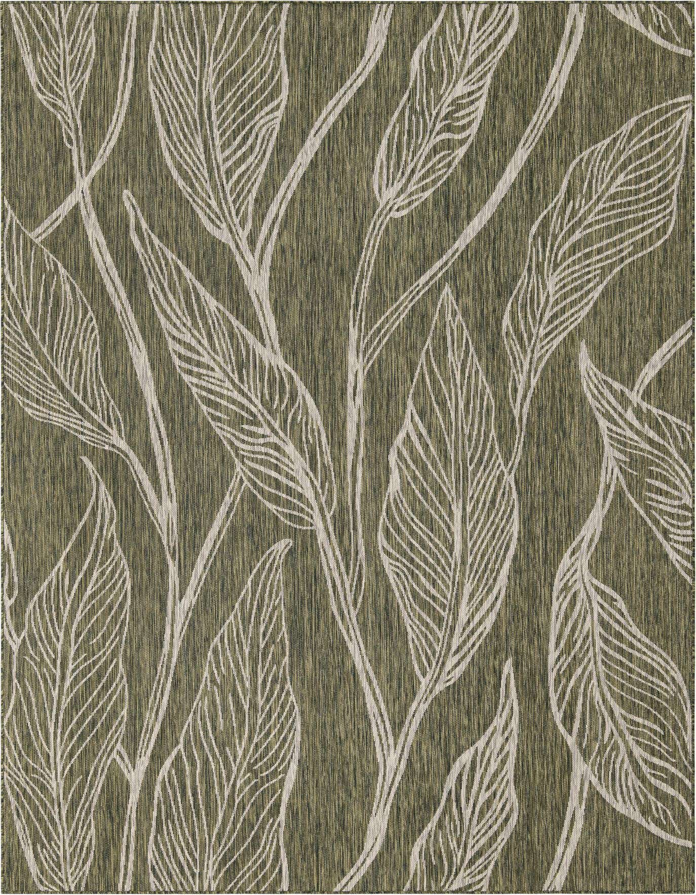 7' 10 x 11' Easy-Clean Botanical Indoor / Outdoor Rug