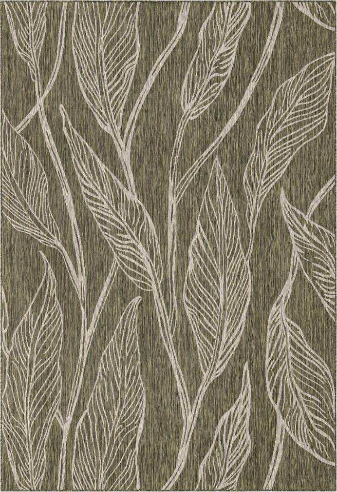 7' 10 x 11' Easy-Clean Botanical Indoor / Outdoor Rug