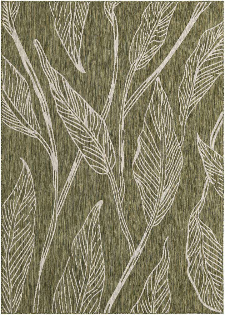 7' x 10' Easy-Clean Botanical Indoor / Outdoor Rug