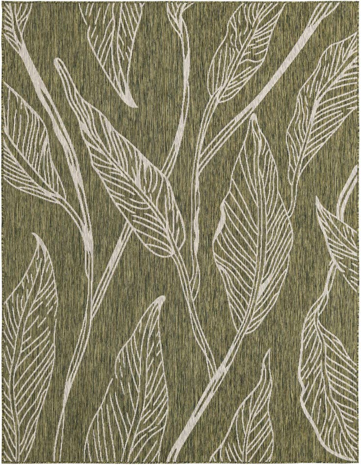 Detail image of 7' x 10' Easy-Clean Botanical Indoor / Outdoor Rug