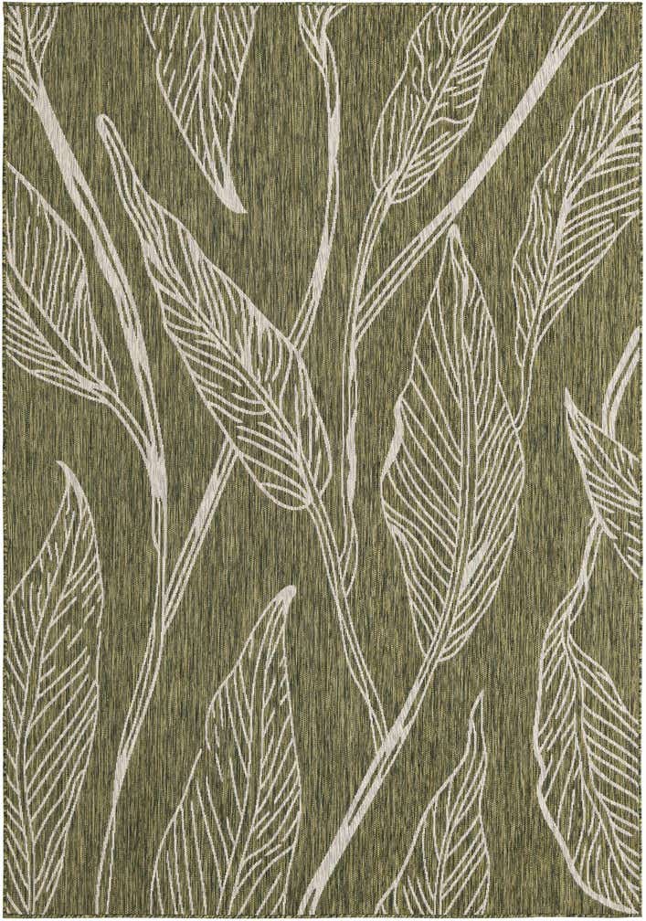 7' x 10' Easy-Clean Botanical Indoor / Outdoor Rug