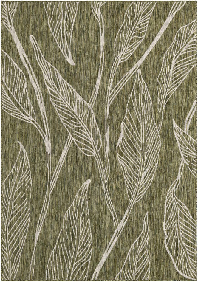 Detail image of 7' x 10' Easy-Clean Botanical Indoor / Outdoor Rug