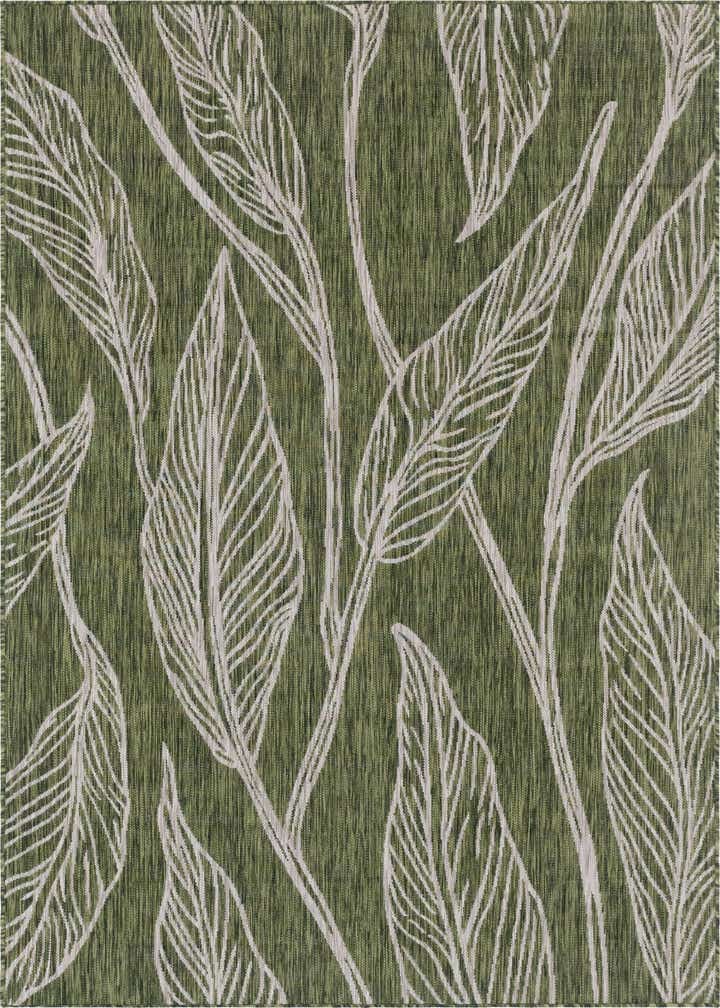6' x 9' Easy-Clean Botanical Indoor / Outdoor Rug