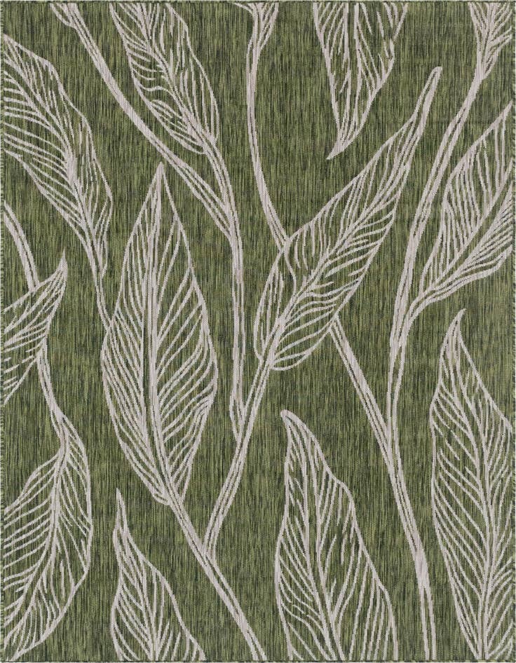 Detail image of 6' x 9' Easy-Clean Botanical Indoor / Outdoor Rug