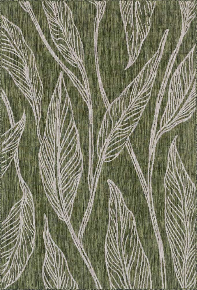 6' x 9' Easy-Clean Botanical Indoor / Outdoor Rug