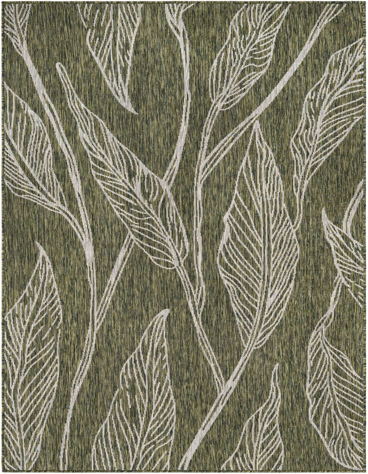 5' 3 x 8' Easy-Clean Botanical Indoor / Outdoor Rug